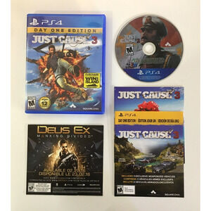 Just Cause 3 [Day One Edition] PS4 (Sony PlayStation 4, 2015) CIB Complete